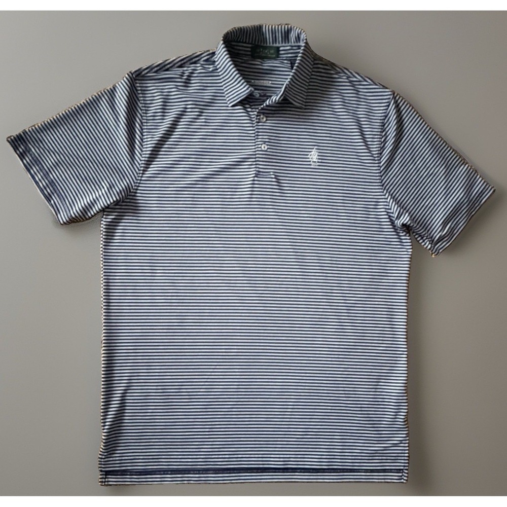 1930 Four Trophies Collection Atlanta Athletic Club Polo Blue Striped Large JBHS